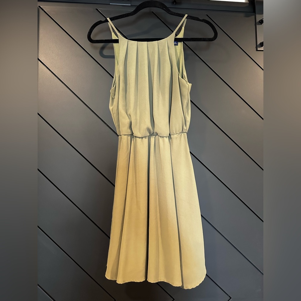 Blue Rain Sage Green Cocktail Dress